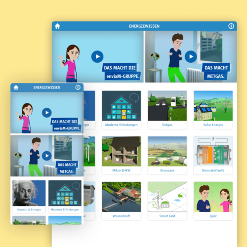 Weiterentwicklung der enviaM Energiewissen-App